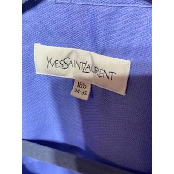 YSL BLUE BUTTON UP DRESS SHIRT - Picture 3 of 6